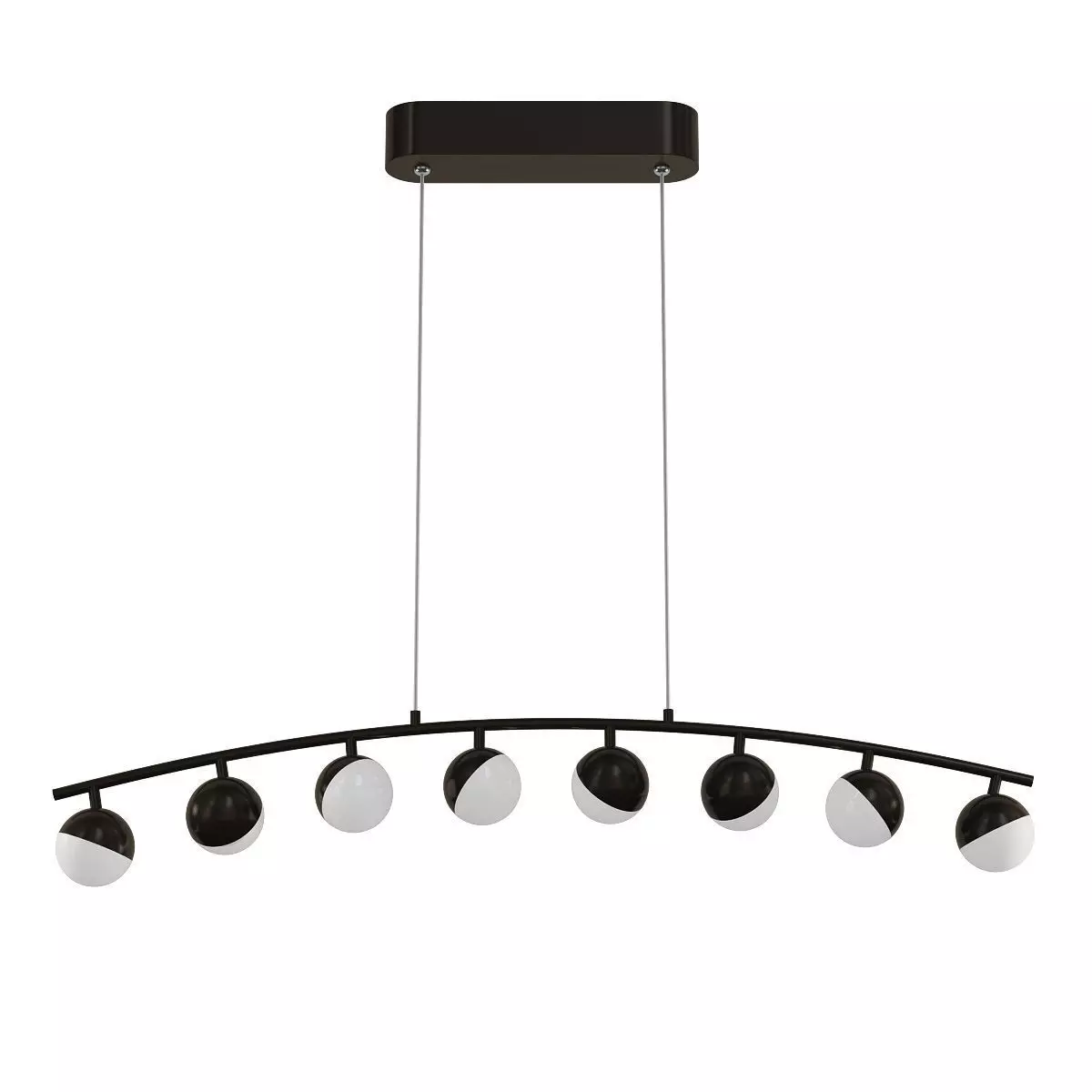 CHOIR light fixture with six lights hanging from ceiling 3D model_0