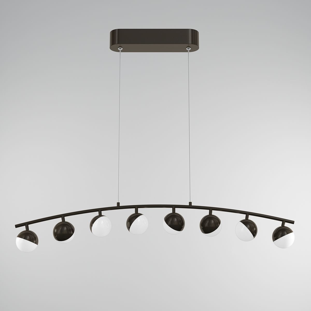 CHOIR light fixture with six lights hanging from ceiling 3D model_1