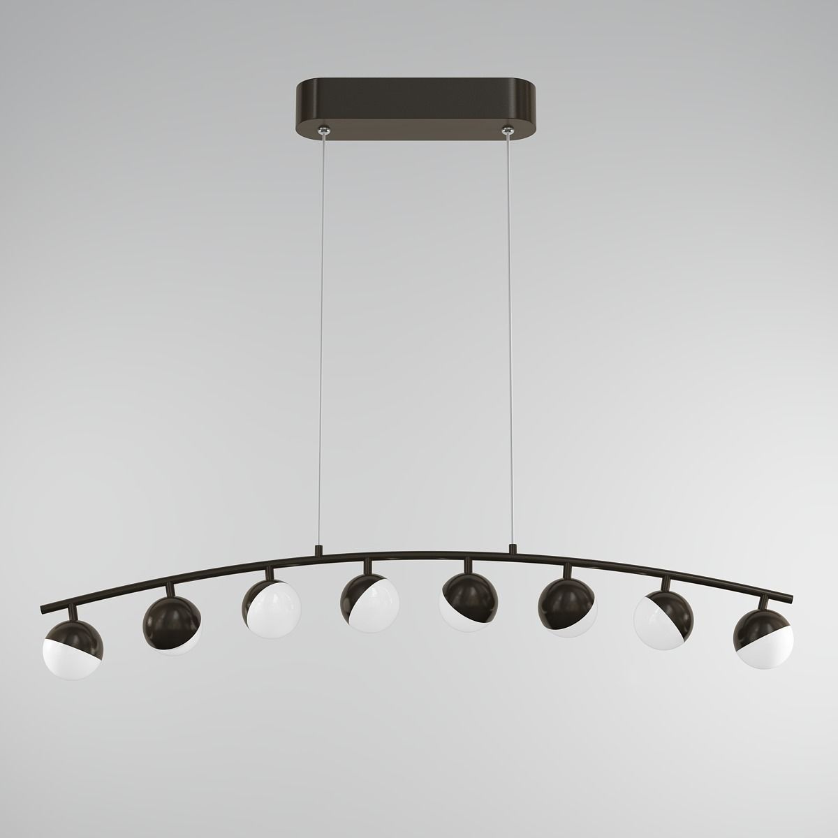 CHOIR light fixture with six lights hanging from ceiling 3D model_3