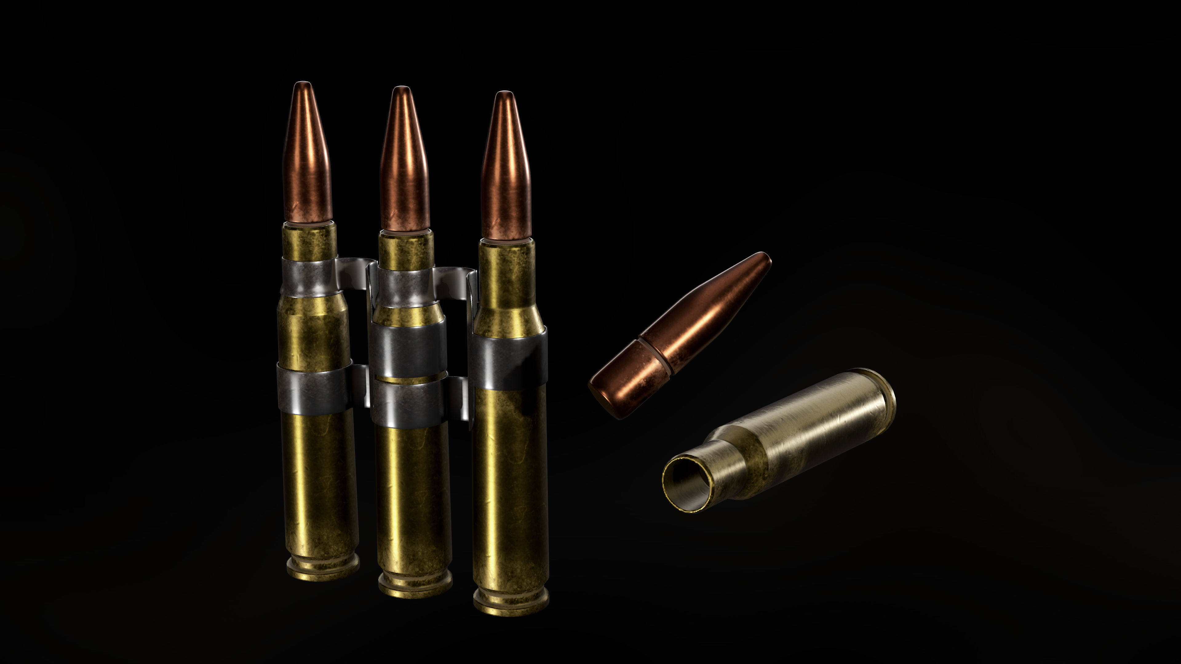 M2 Browning with tripod Low-poly 3D model_15