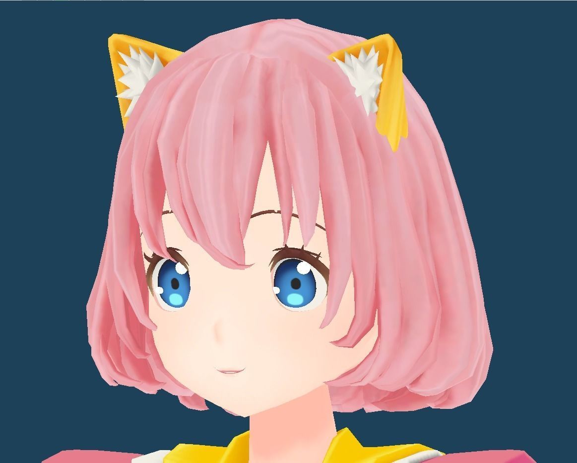 Unity Humanoid Model Cecil001 Low-poly 3D model_10