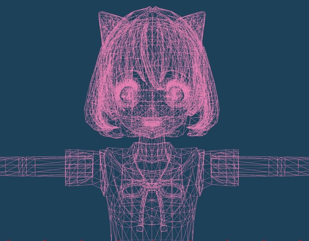 Unity Humanoid Model Cecil001 Low-poly 3D model_3