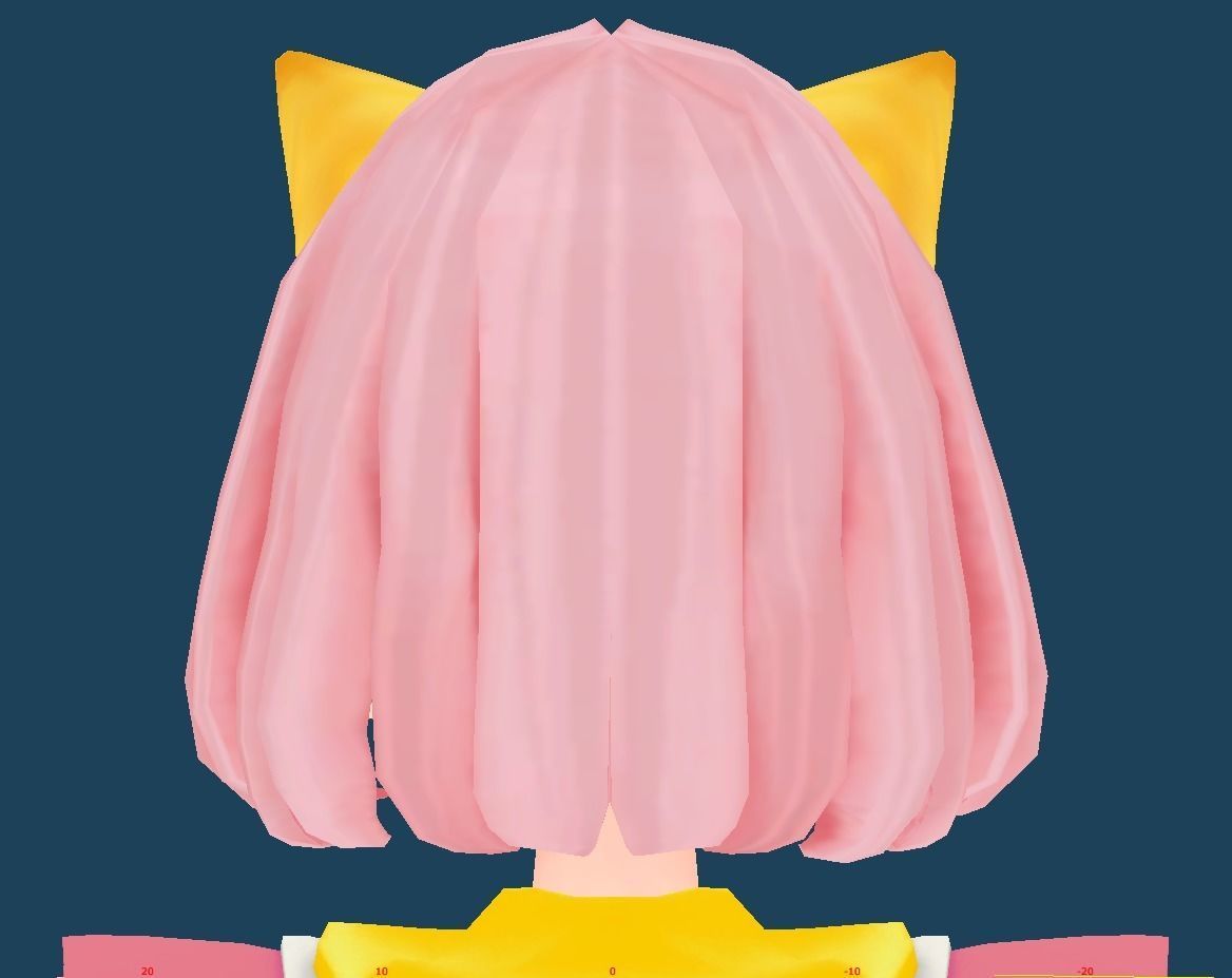 Unity Humanoid Model Cecil001 Low-poly 3D model_6