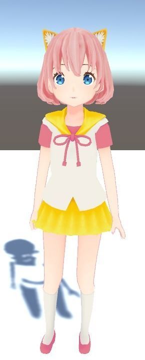 Unity Humanoid Model Cecil001 Low-poly 3D model_1