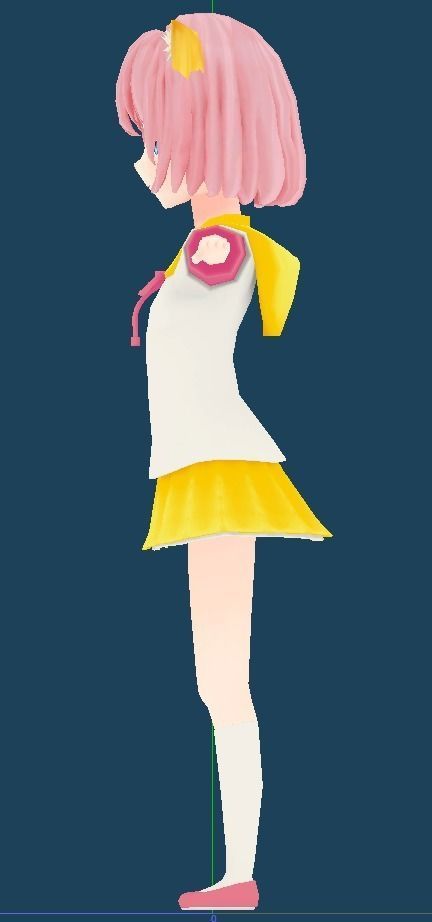 Unity Humanoid Model Cecil001 Low-poly 3D model_8