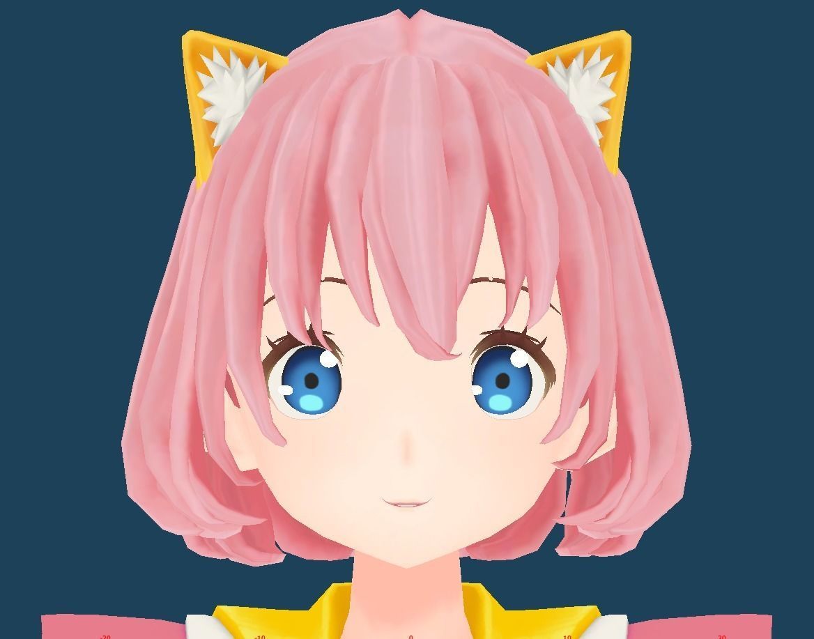Unity Humanoid Model Cecil001 Low-poly 3D model_4