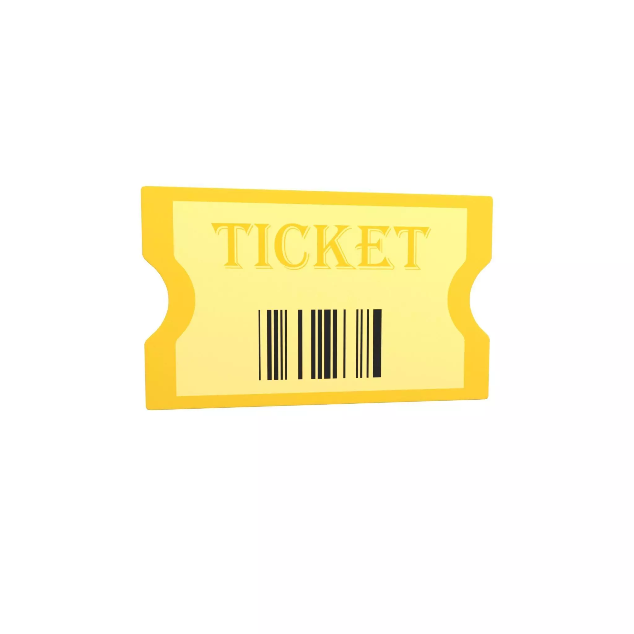 Cartoon Ticket v1 001 Low-poly 3D model_0