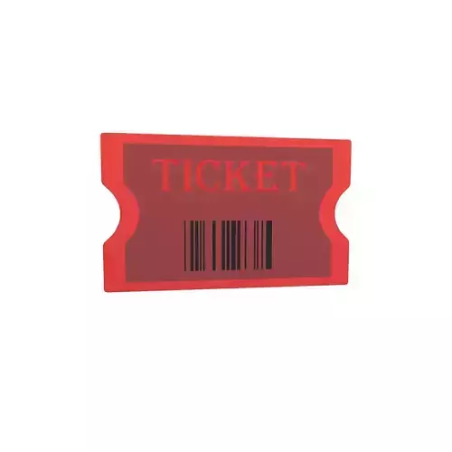 Cartoon Ticket v1 002 Low-poly 3D model