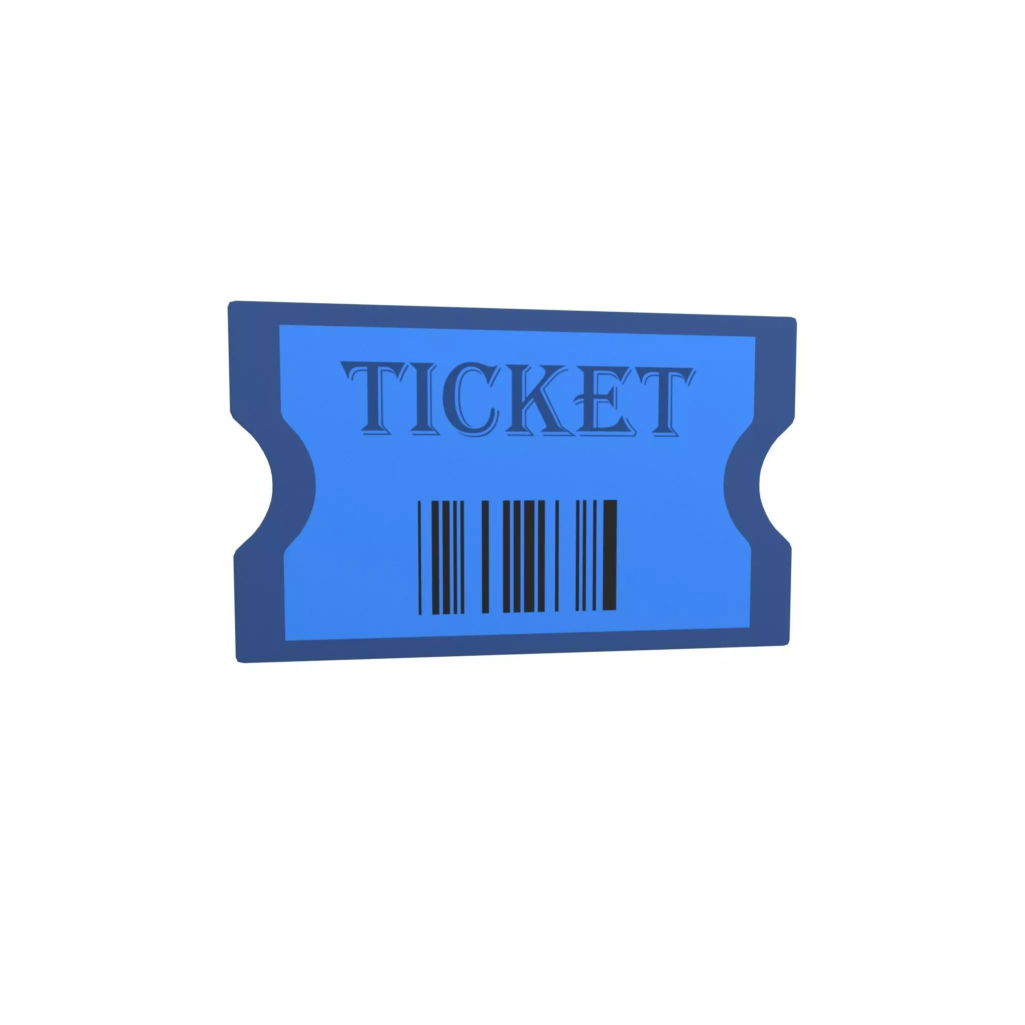 Cartoon Ticket v1 003 Low-poly 3D model