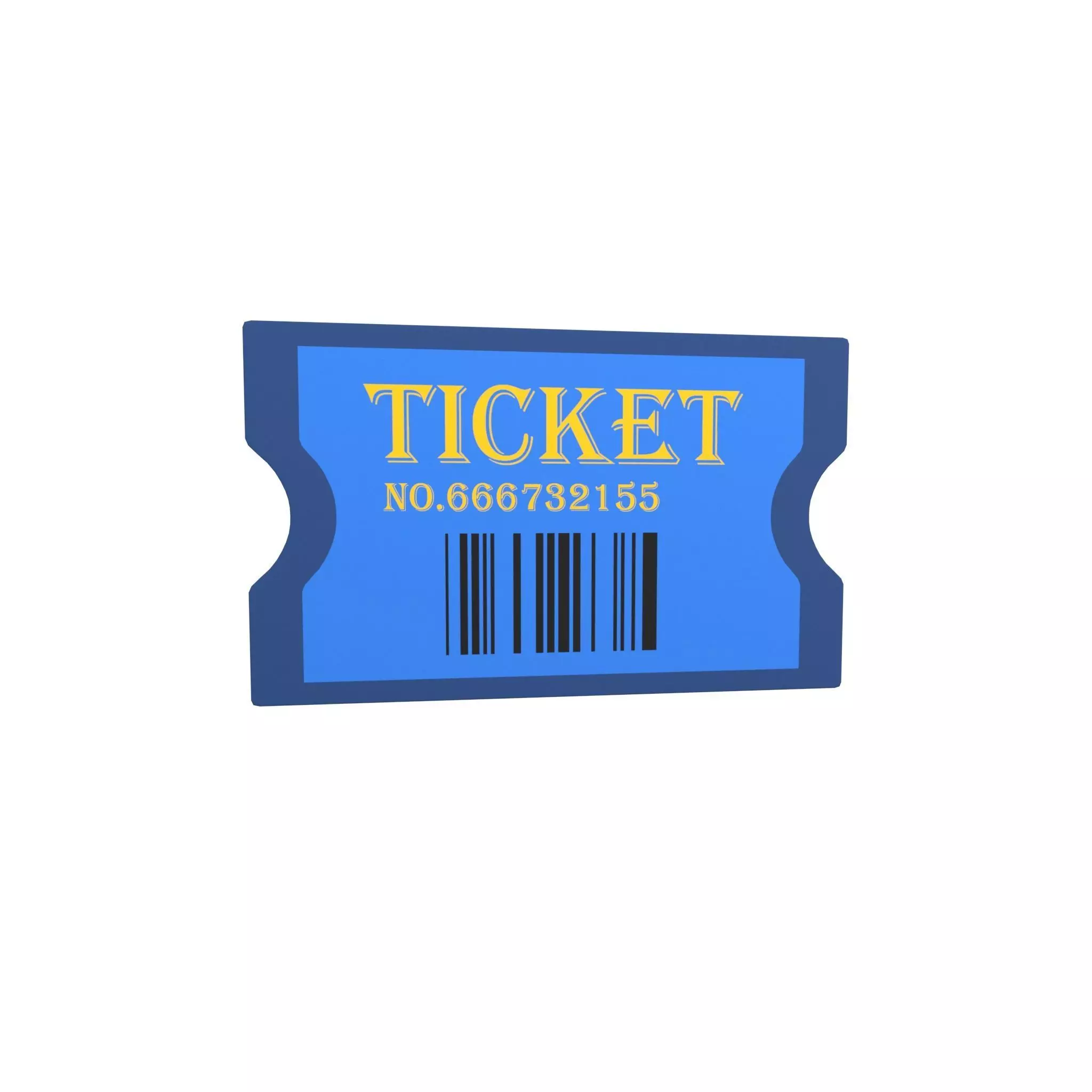 Cartoon Ticket v2 003 Low-poly 3D model_0