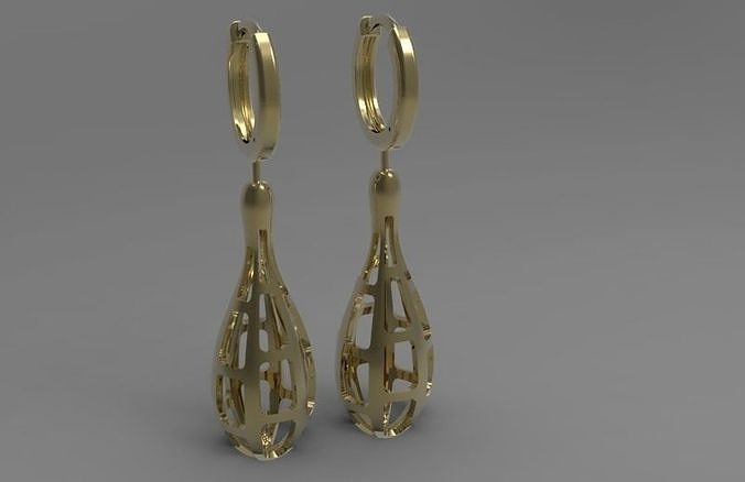 drop earrings 3D print model