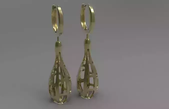 drop earrings 3D print model