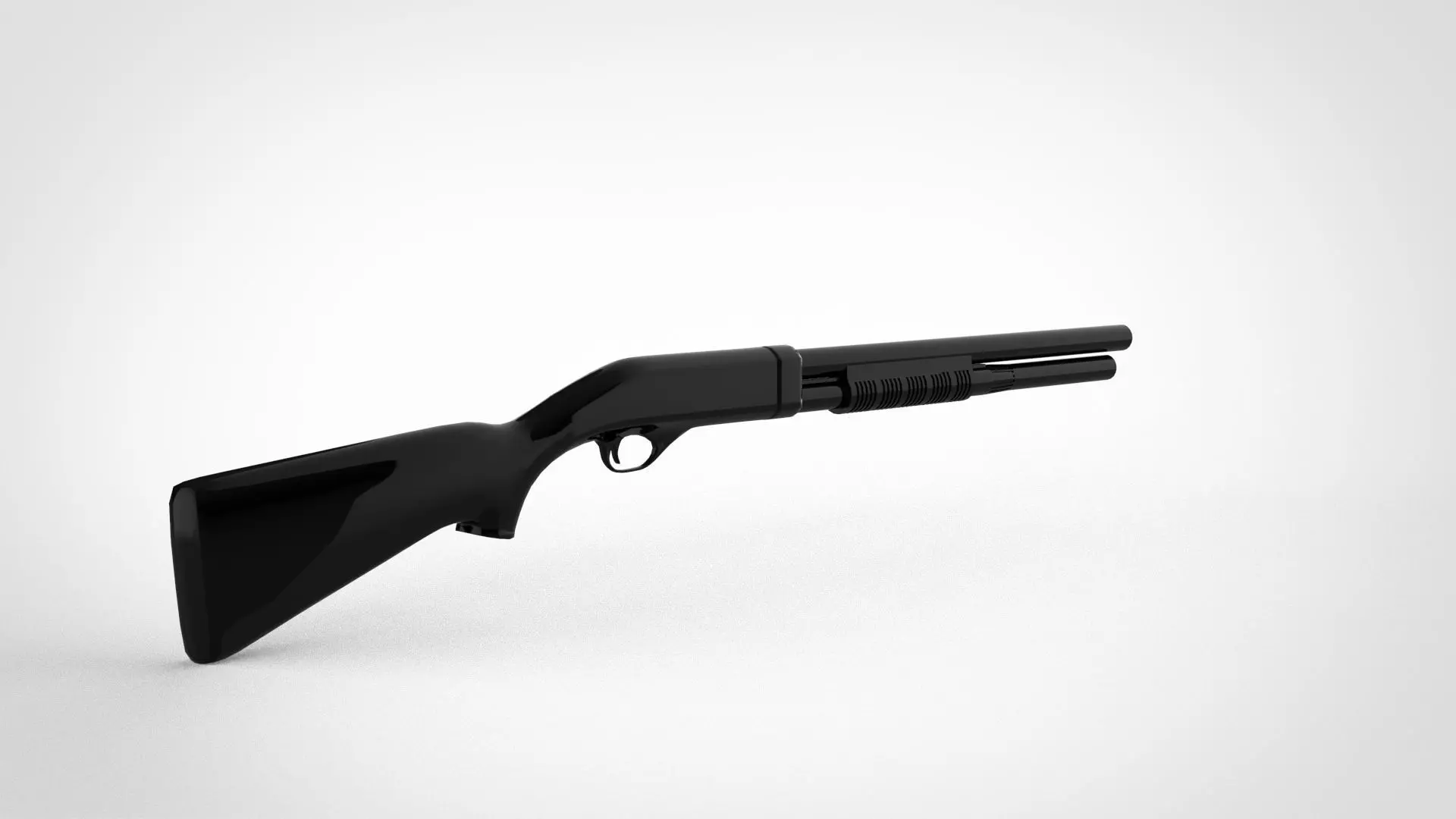 Shotgun Low-poly 3D model