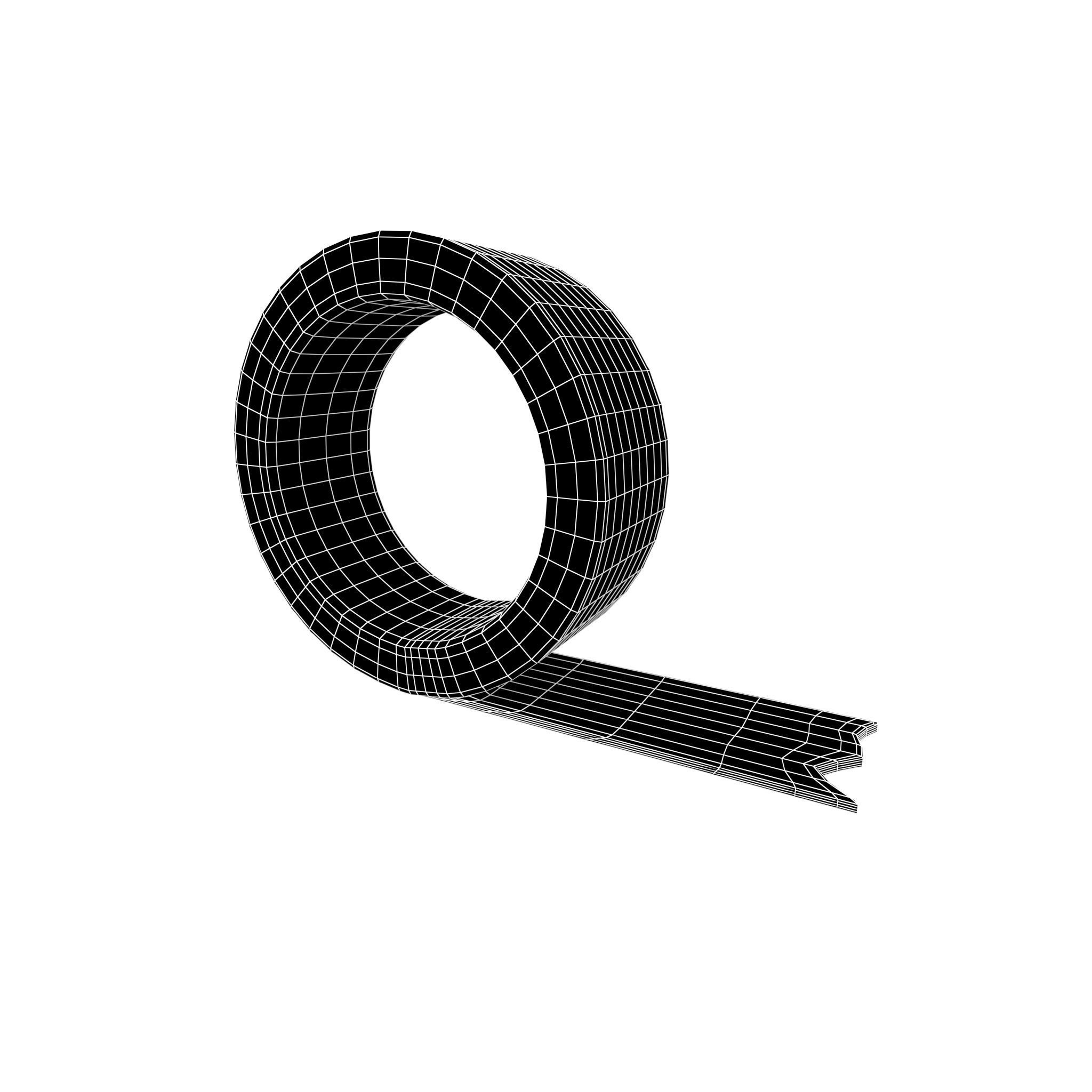 Cartoon Tape v1 001 Low-poly 3D model_4