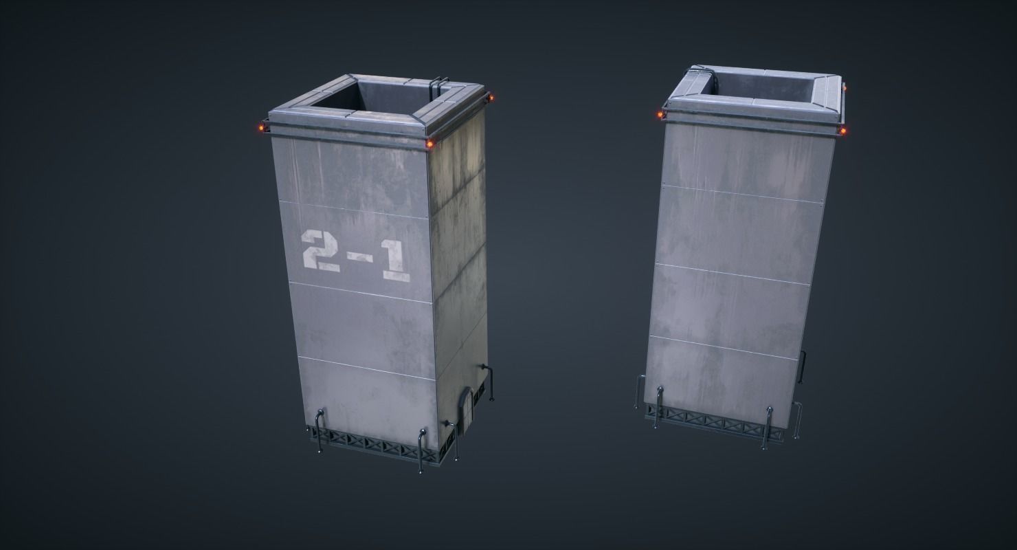 Mars Colony Base Low-poly 3D model_3