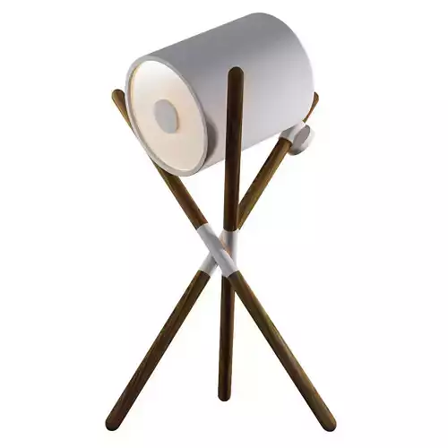 CATAPULT table lamp with wooden stand
