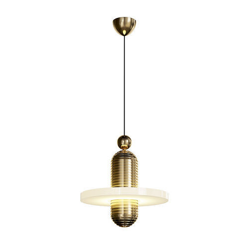 SPECTATOR pendant light in brass 3D model