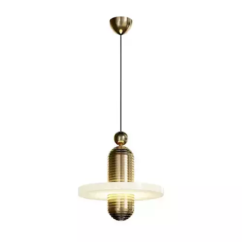 SPECTATOR pendant light in brass 3D model