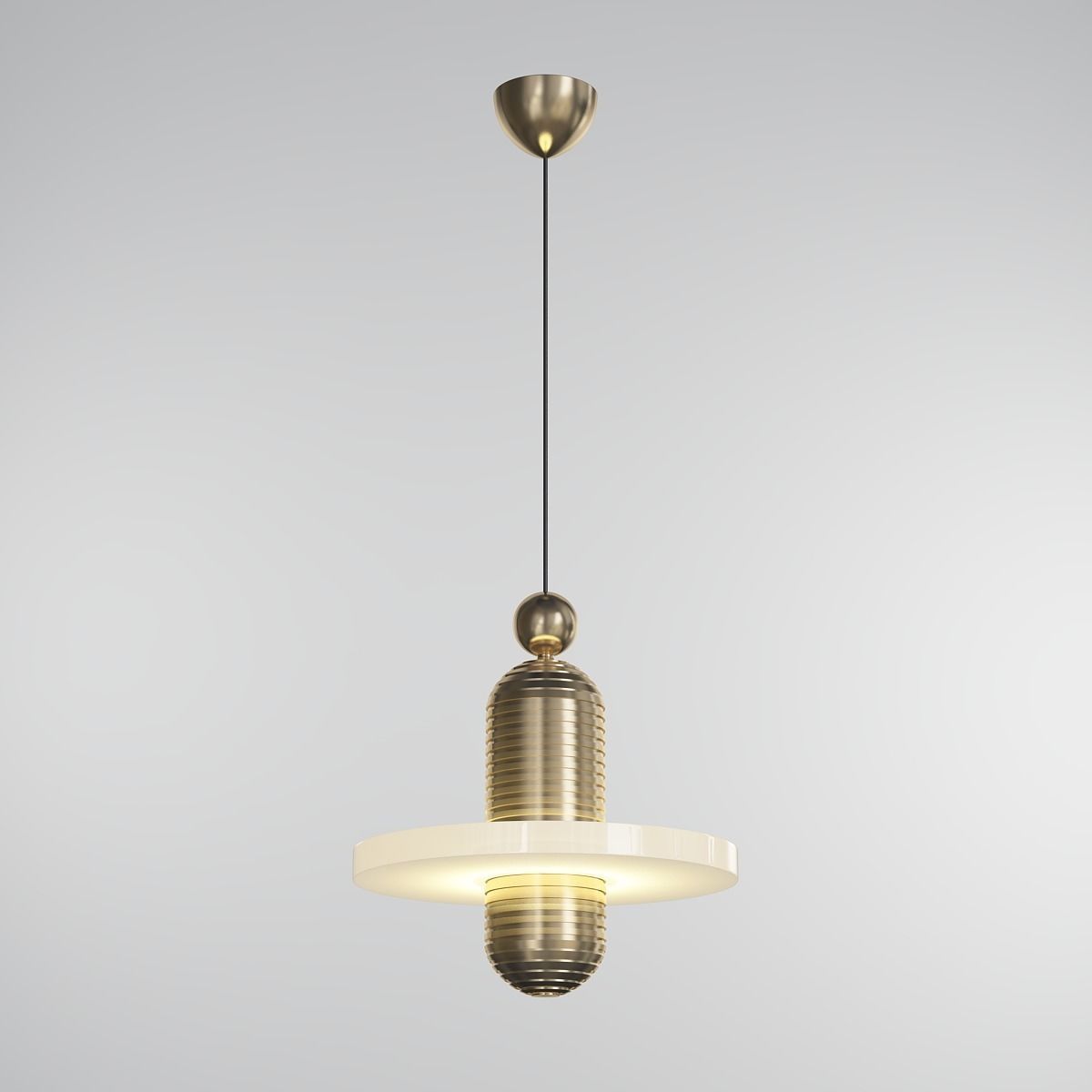 SPECTATOR pendant light in brass 3D model_3