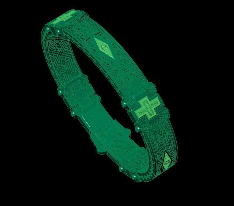 Bracelet with patterns antique bracelet 3D print model  3D print model_2