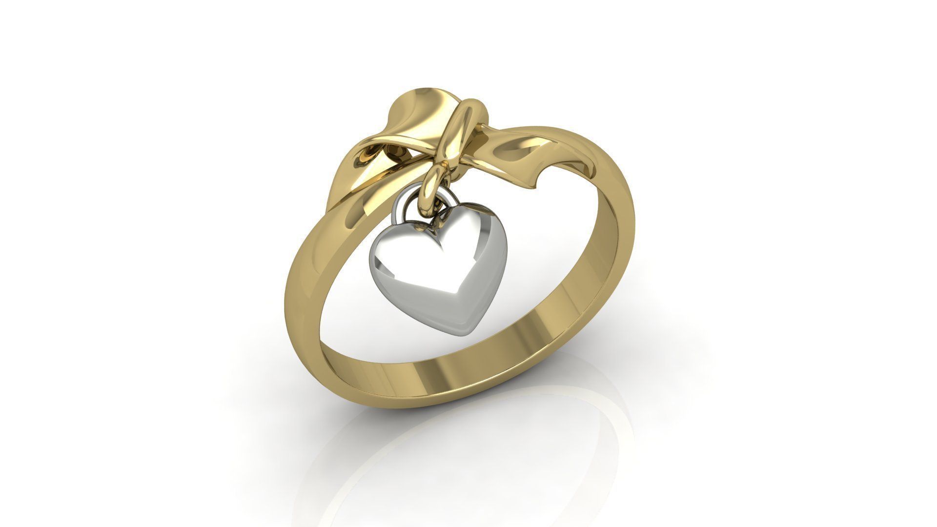 Ring 41 Heart 3D print model_4