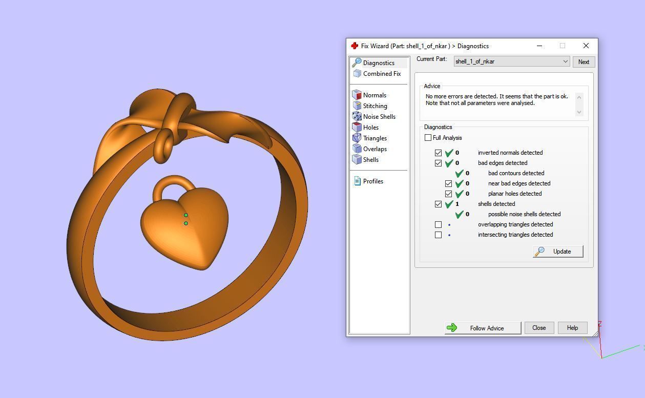 Ring 41 Heart 3D print model_8