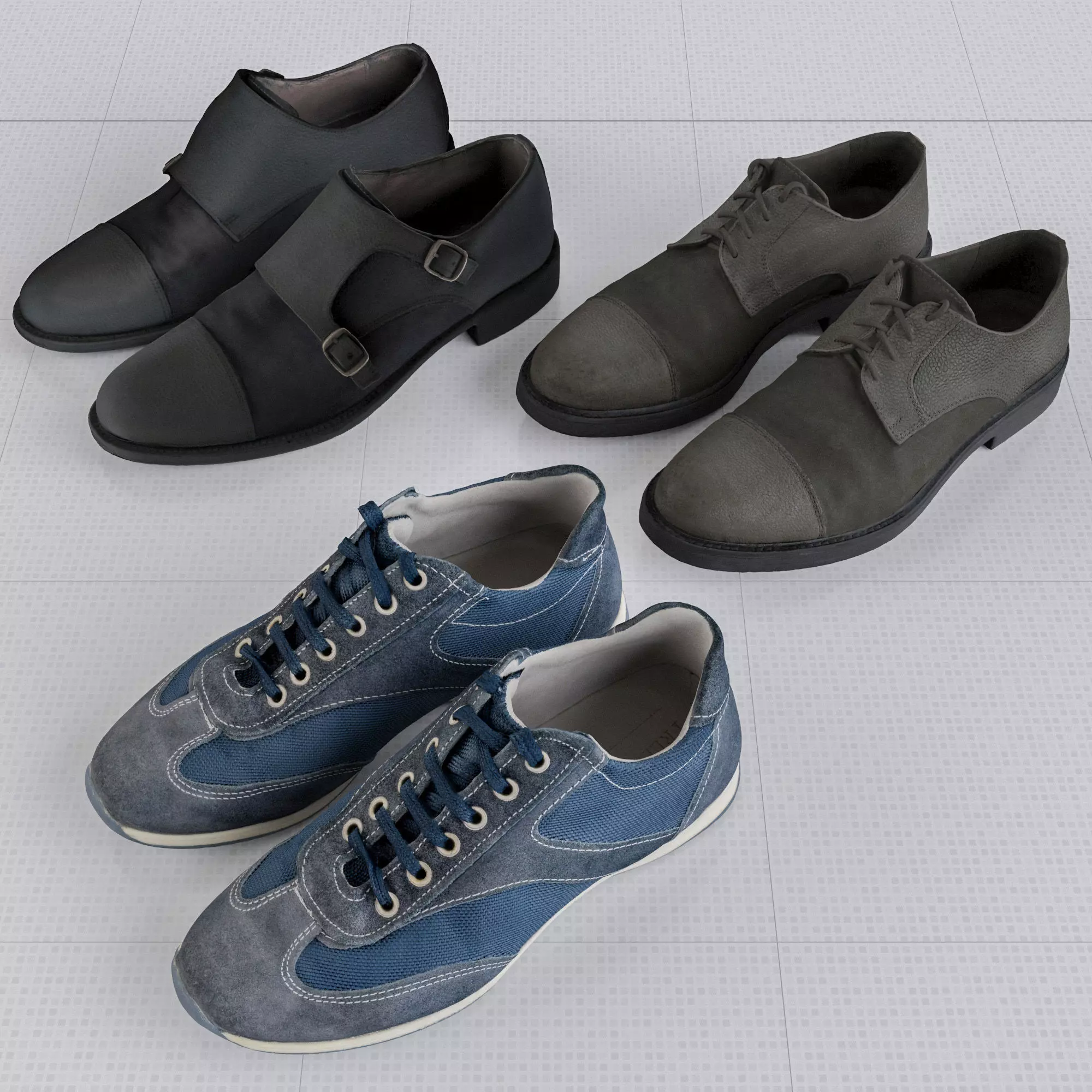 Shoes Set 01 3D model_0