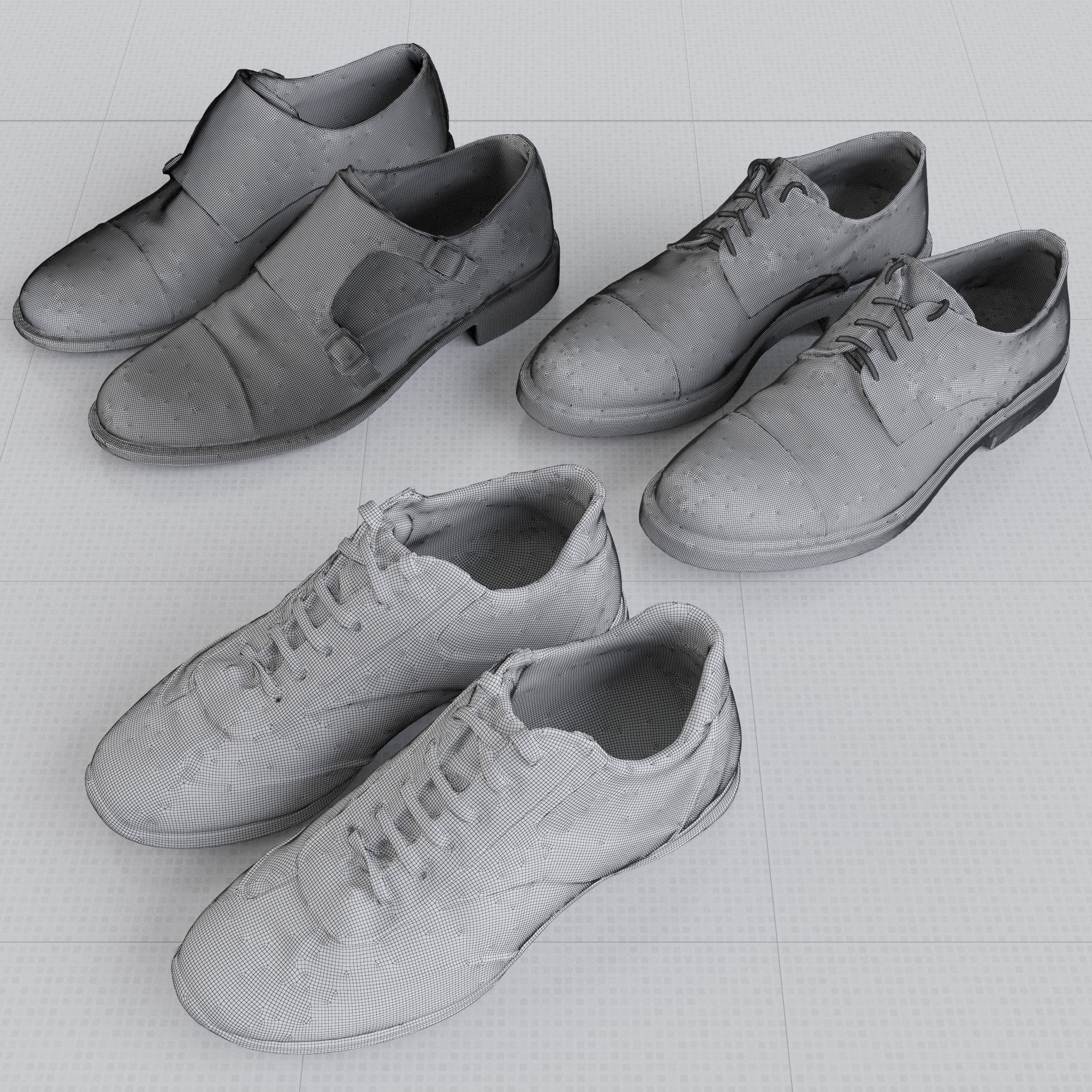 Shoes Set 01 3D model_5
