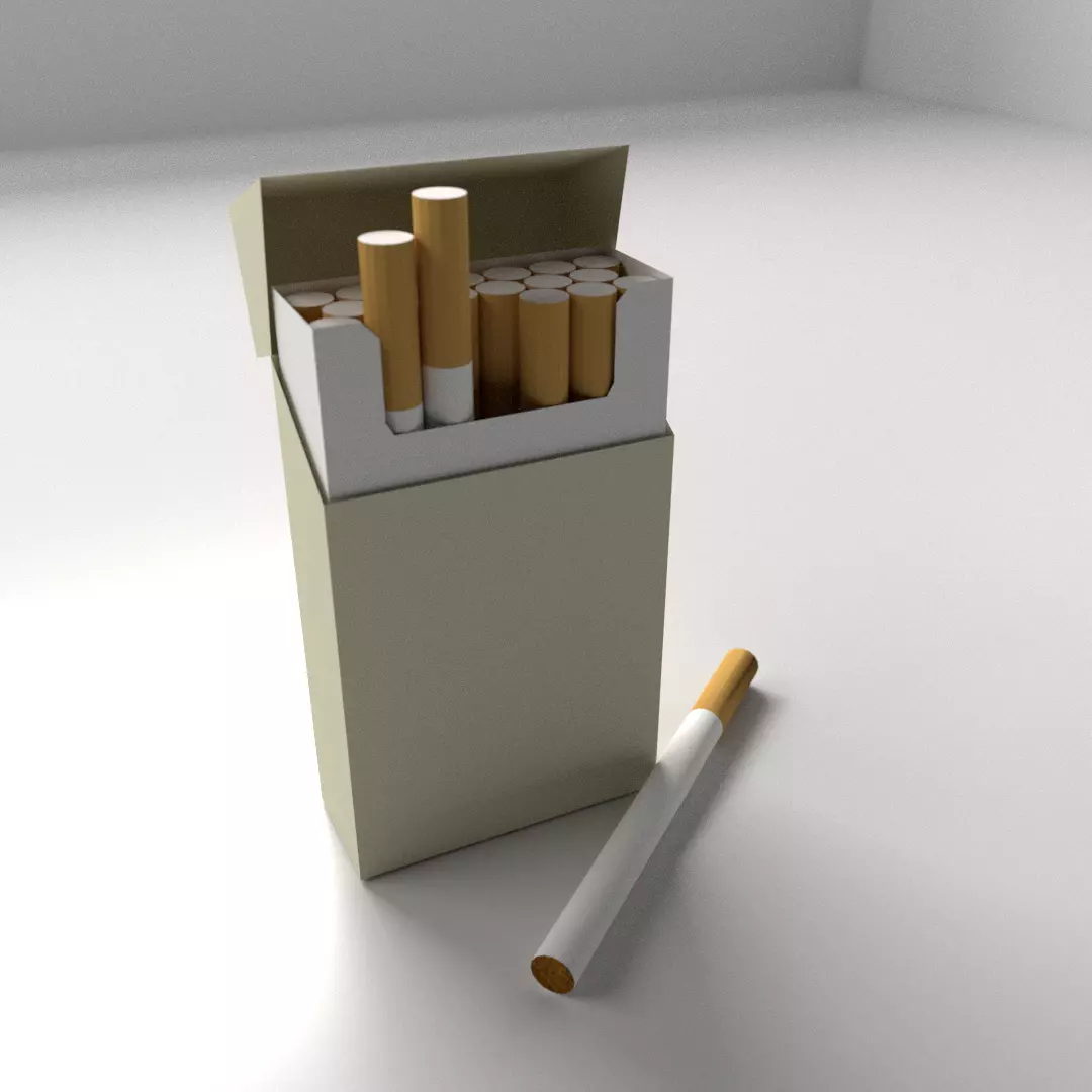 cigarettes 3d model Cigarette Box 3D model