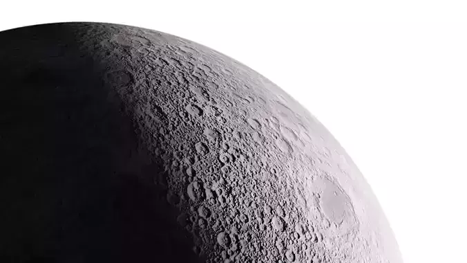 Realistic Moon with 4K texture 3D model