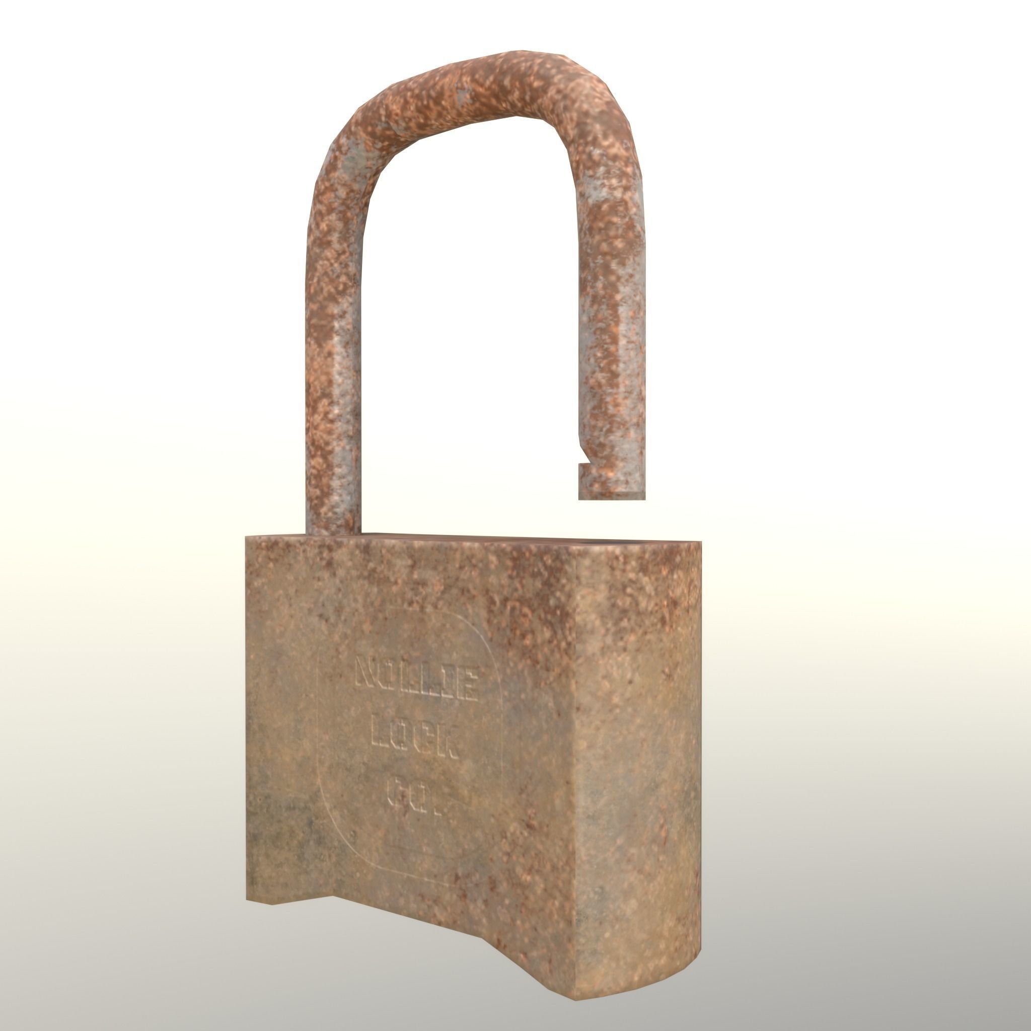 Padlock Clean and Rusty - Unity - HDRP - UE4 Low-poly 3D model_4