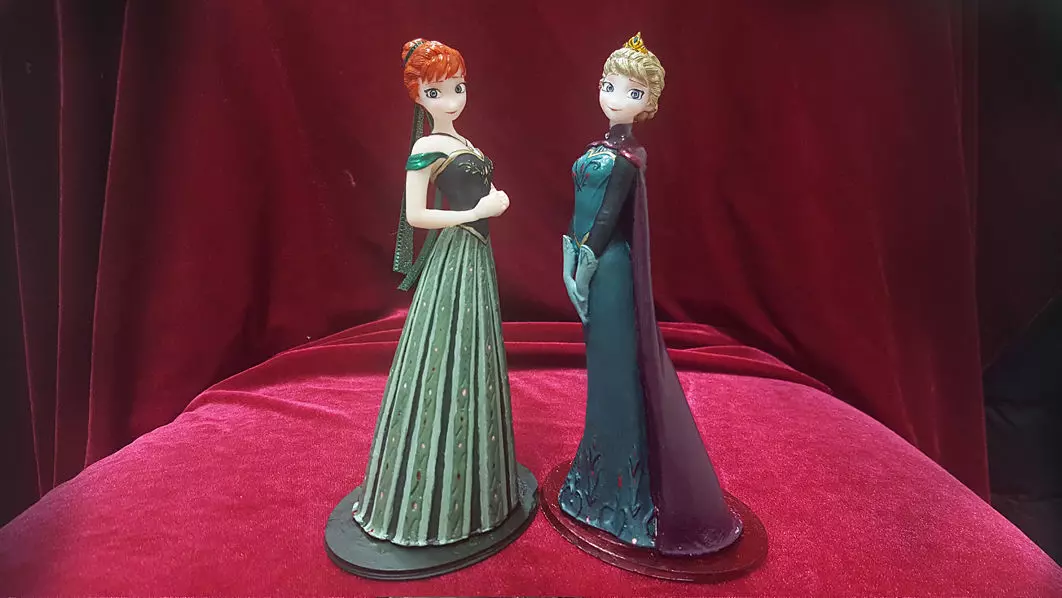 ELSA ANNA CORONATION DRESS MODEL PACK 3D print model_0