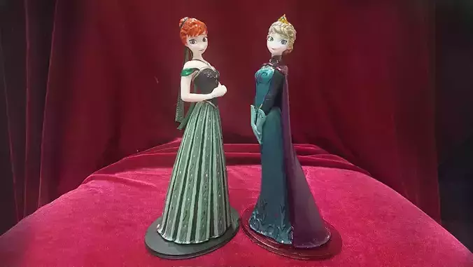 ELSA ANNA CORONATION DRESS MODEL PACK 3D print model