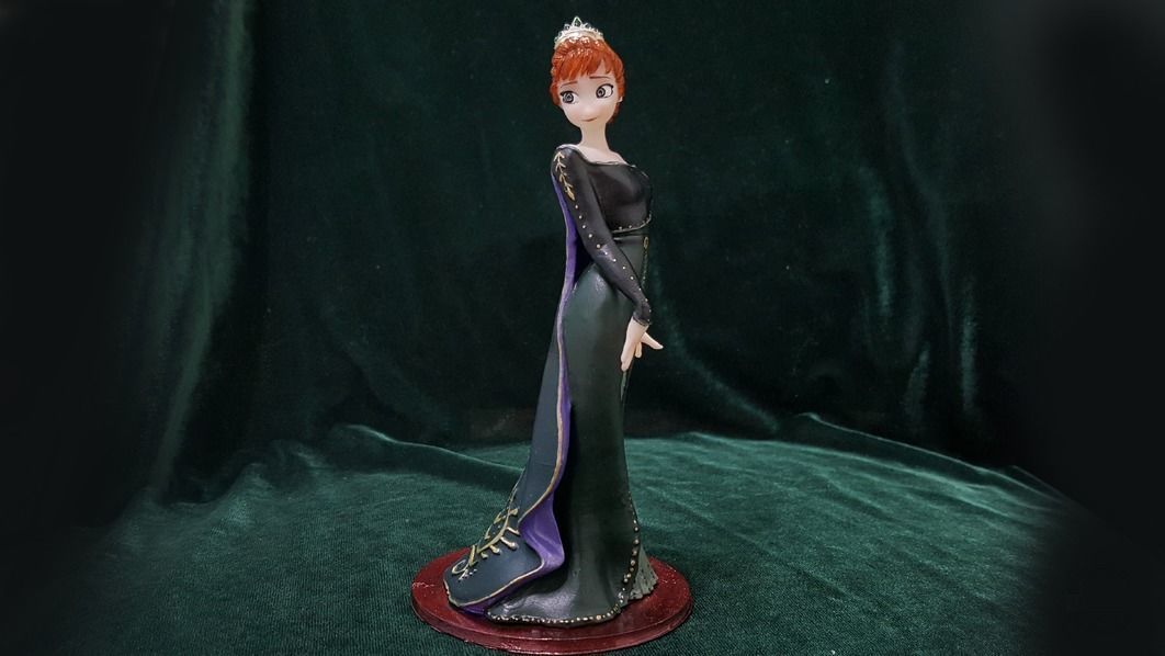 ANNA QUEEN DRESS MODEL 3D print model_1