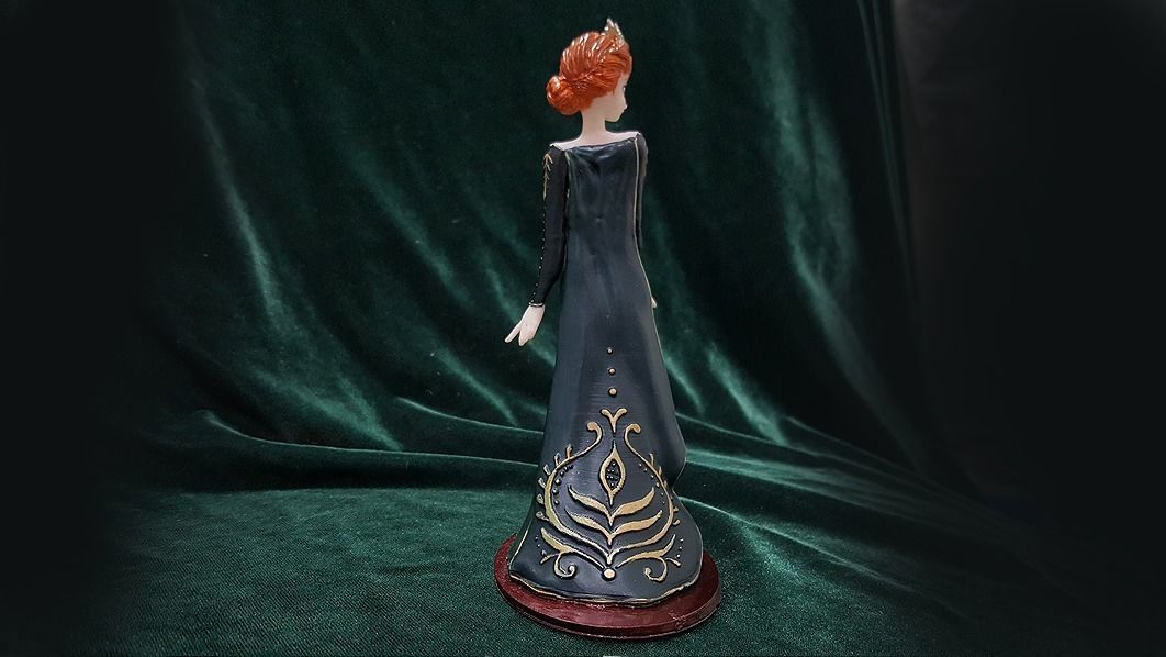 ANNA QUEEN DRESS MODEL 3D print model_4