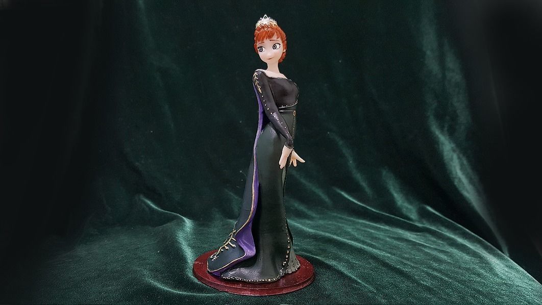 ANNA QUEEN DRESS MODEL 3D print model_7