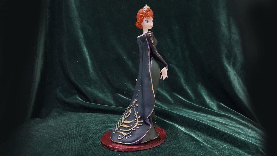 ANNA QUEEN DRESS MODEL 3D print model_5