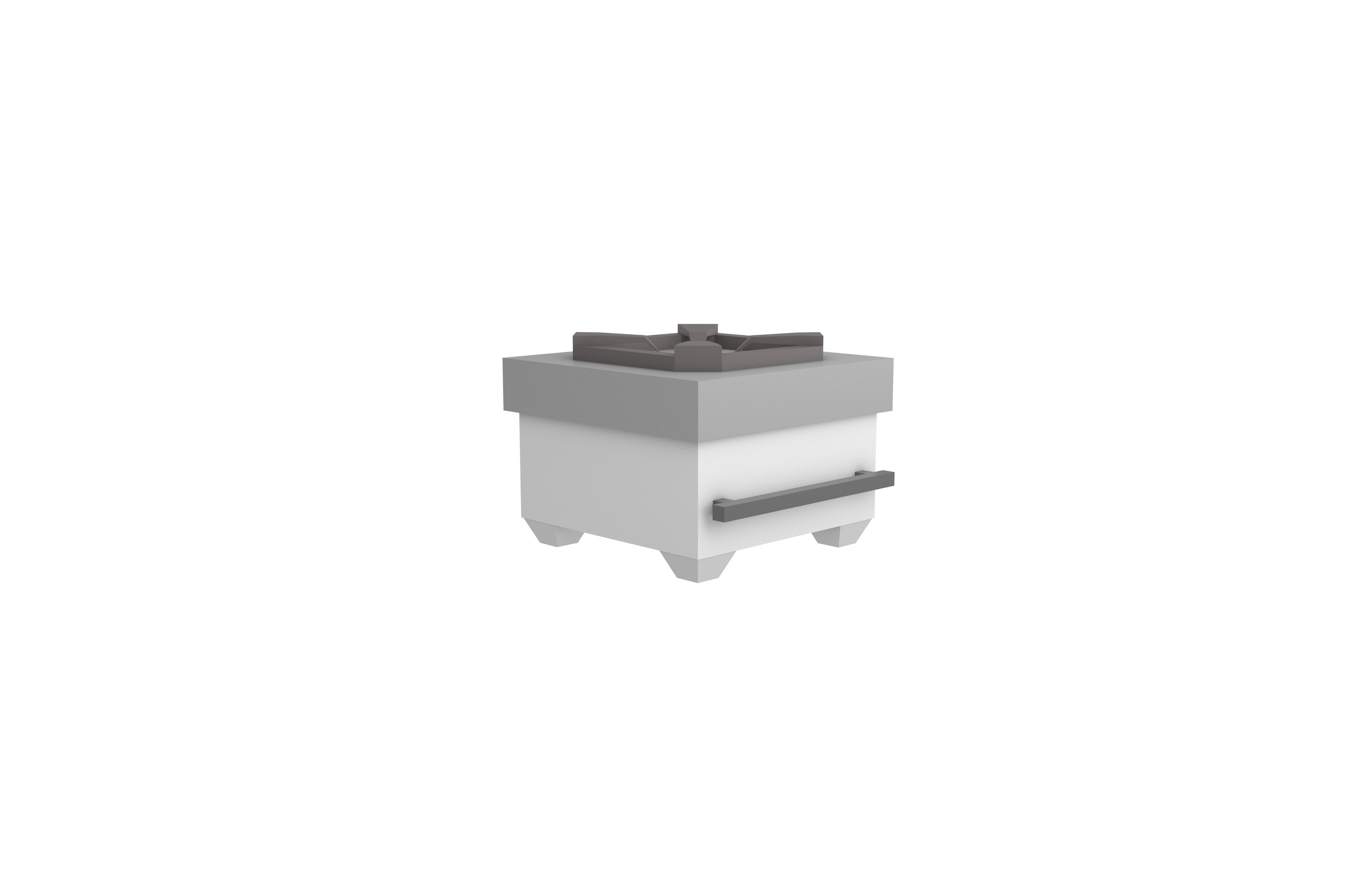 Cartoon Cooking stove v1 002 Low-poly 3D model_3