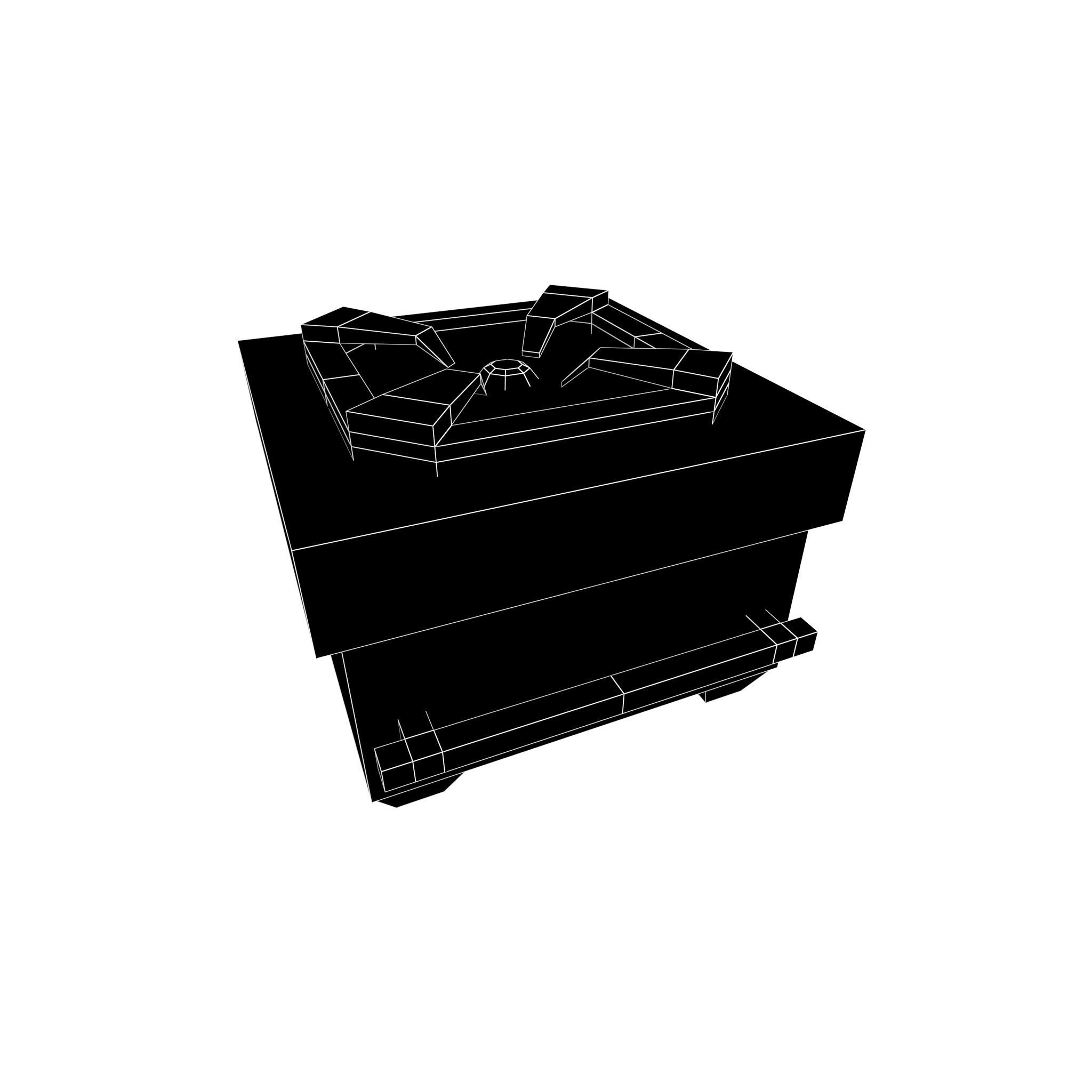 Cartoon Cooking stove v1 002 Low-poly 3D model_4