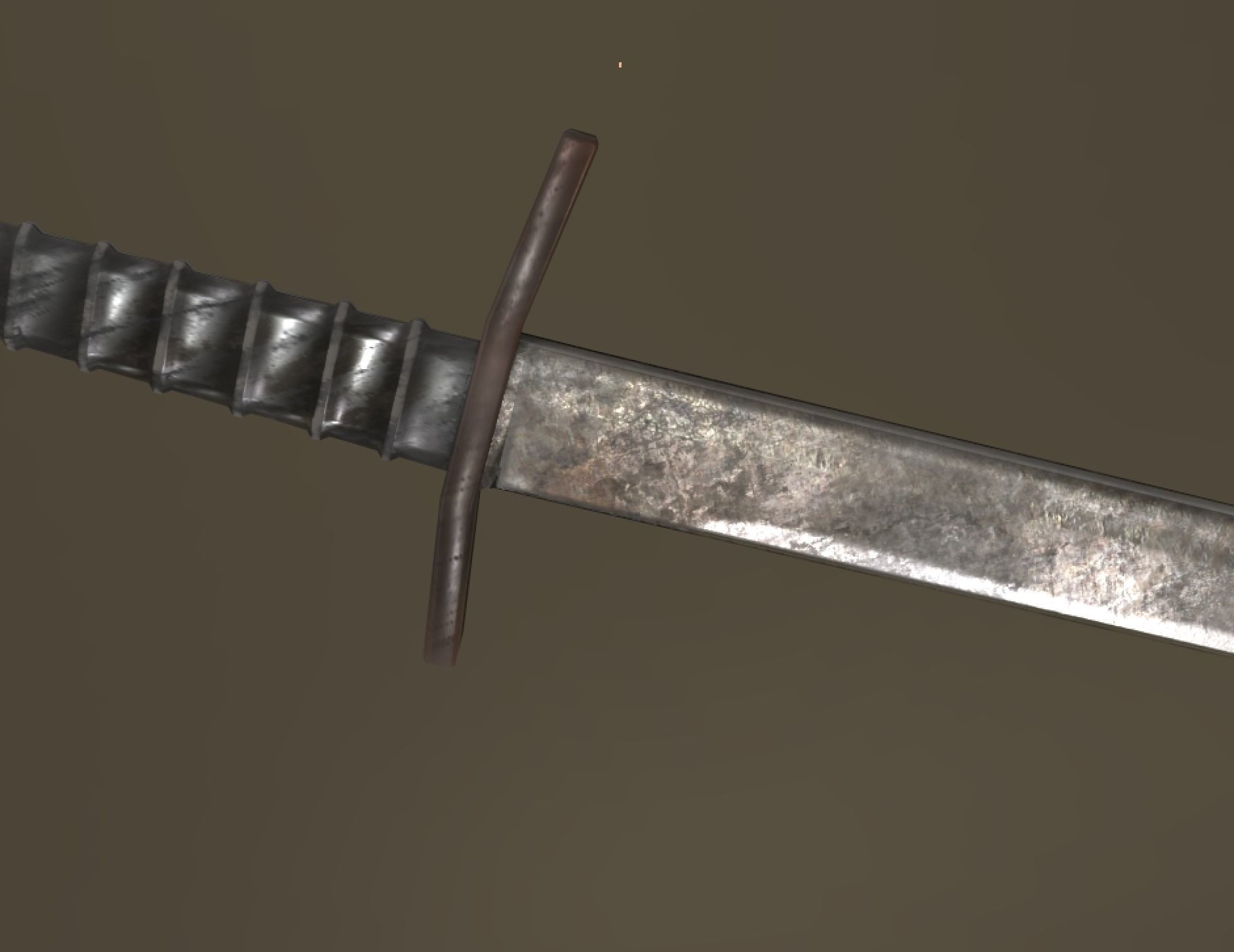 Old Sword Low-poly 3D model_4