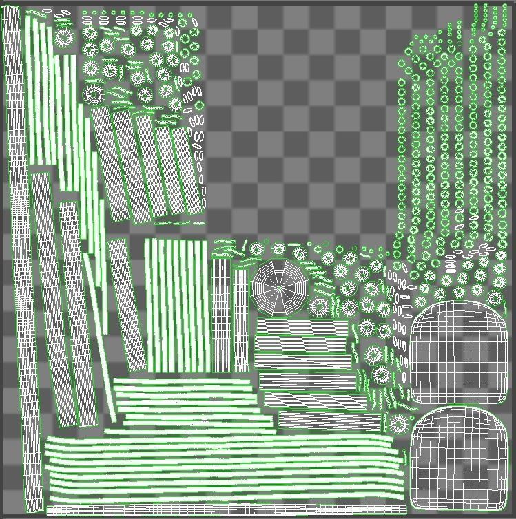 RATTAN LOOP ARMCHAIR WITH SEAT CUSHION 3D model_3