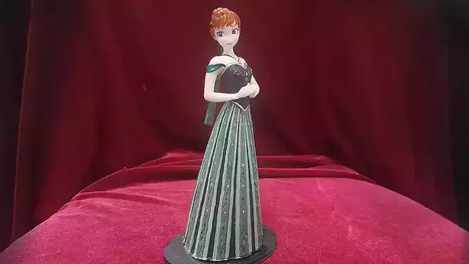 ANNA CORONATION DRESS MODEL 3D print model