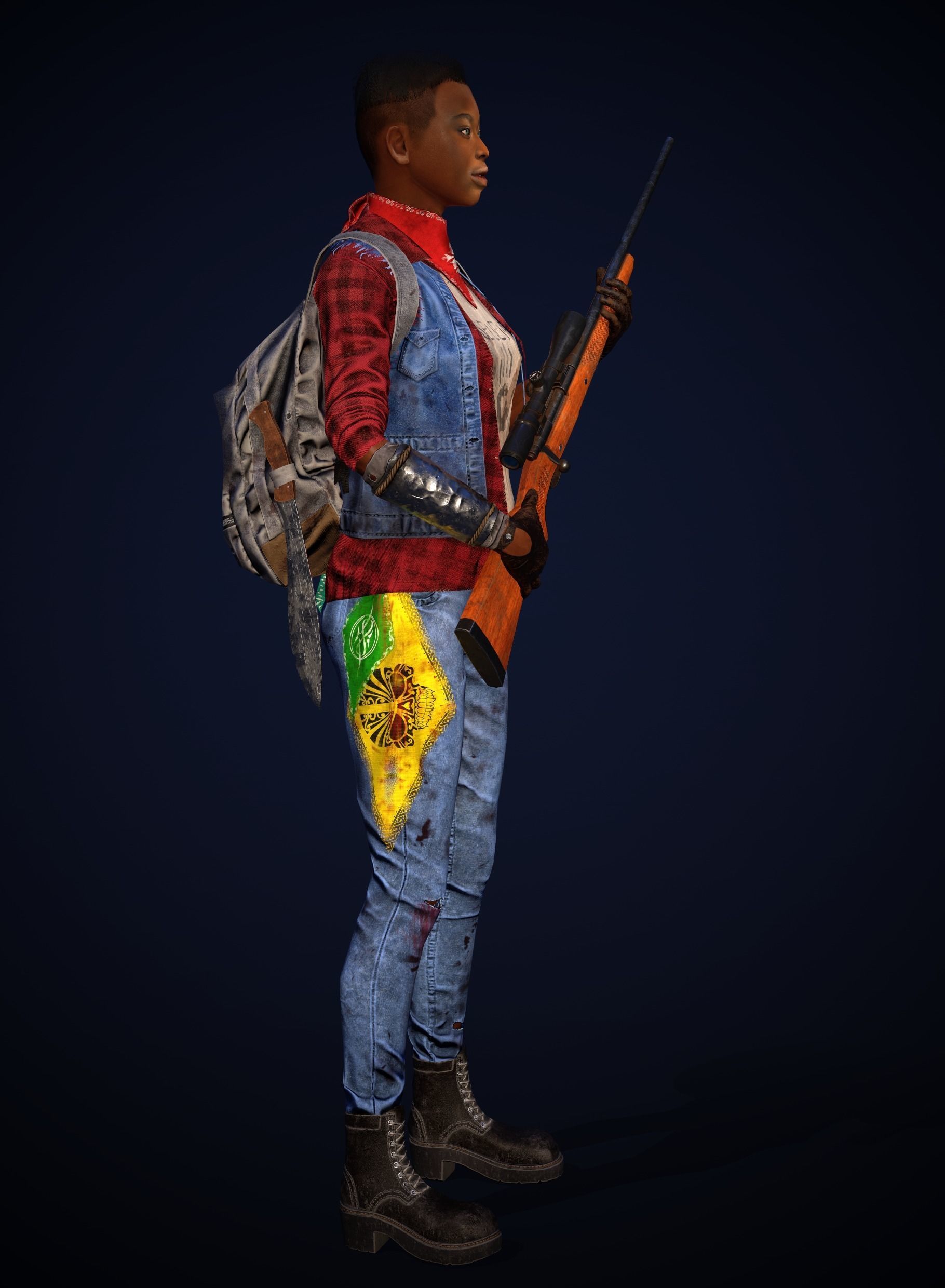 THE LAST WARRIOR Low-poly 3D model_4