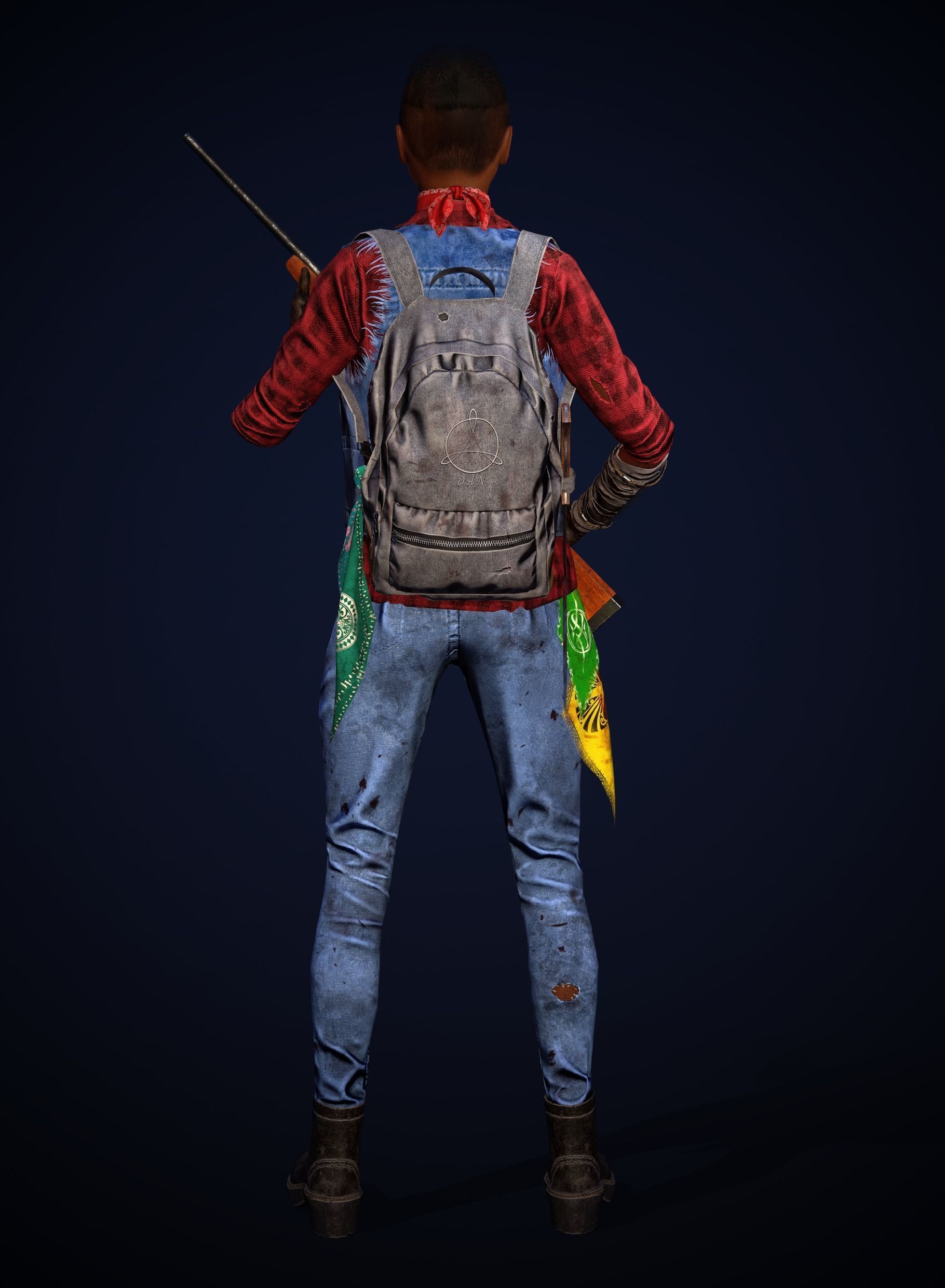 THE LAST WARRIOR Low-poly 3D model_6