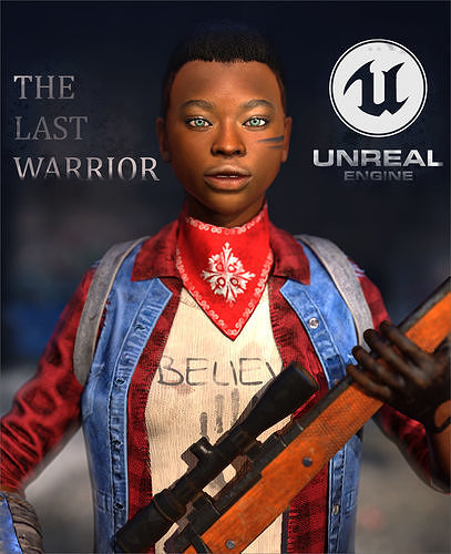 THE LAST WARRIOR Low-poly 3D model
