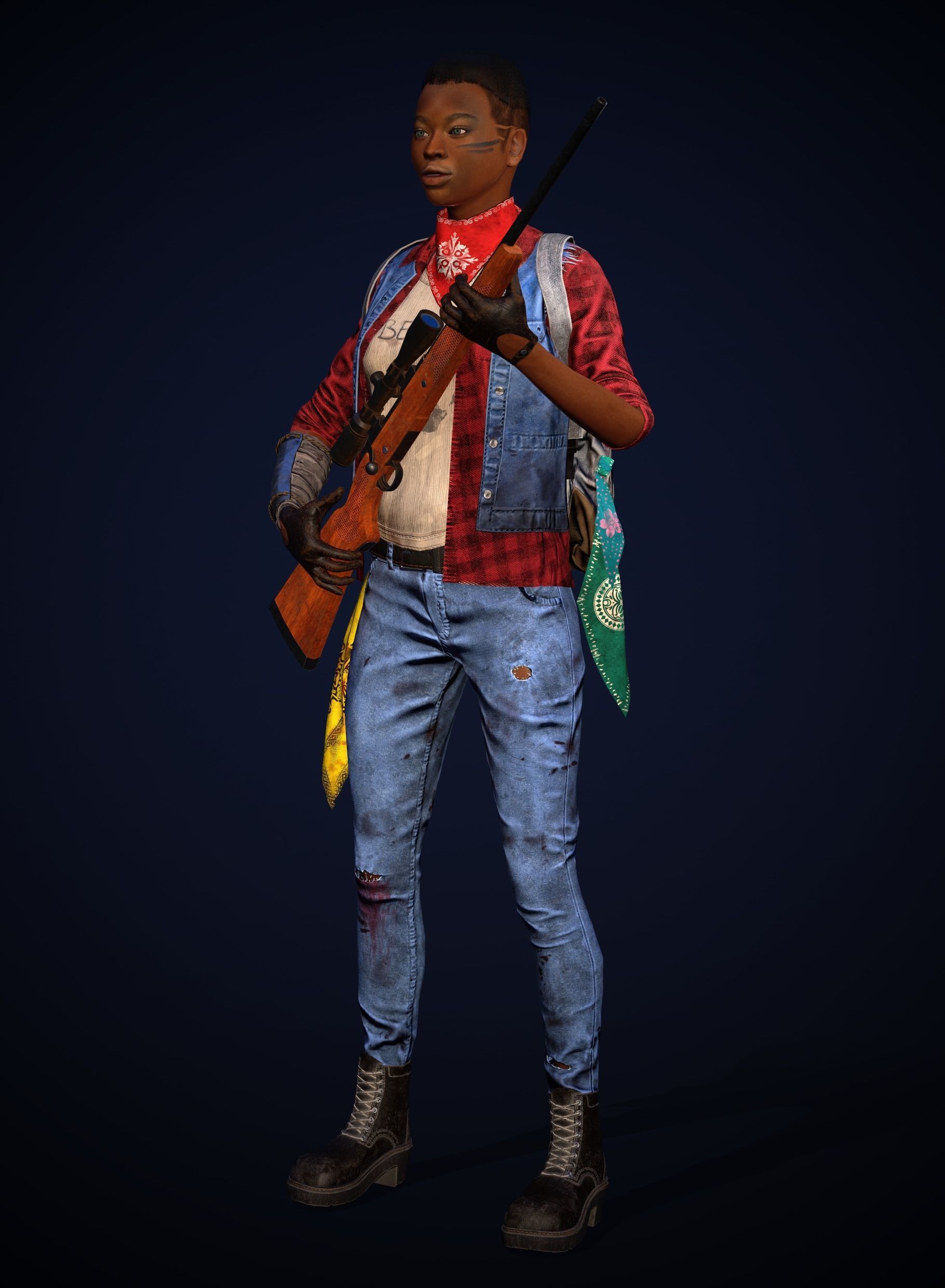 THE LAST WARRIOR Low-poly 3D model_8