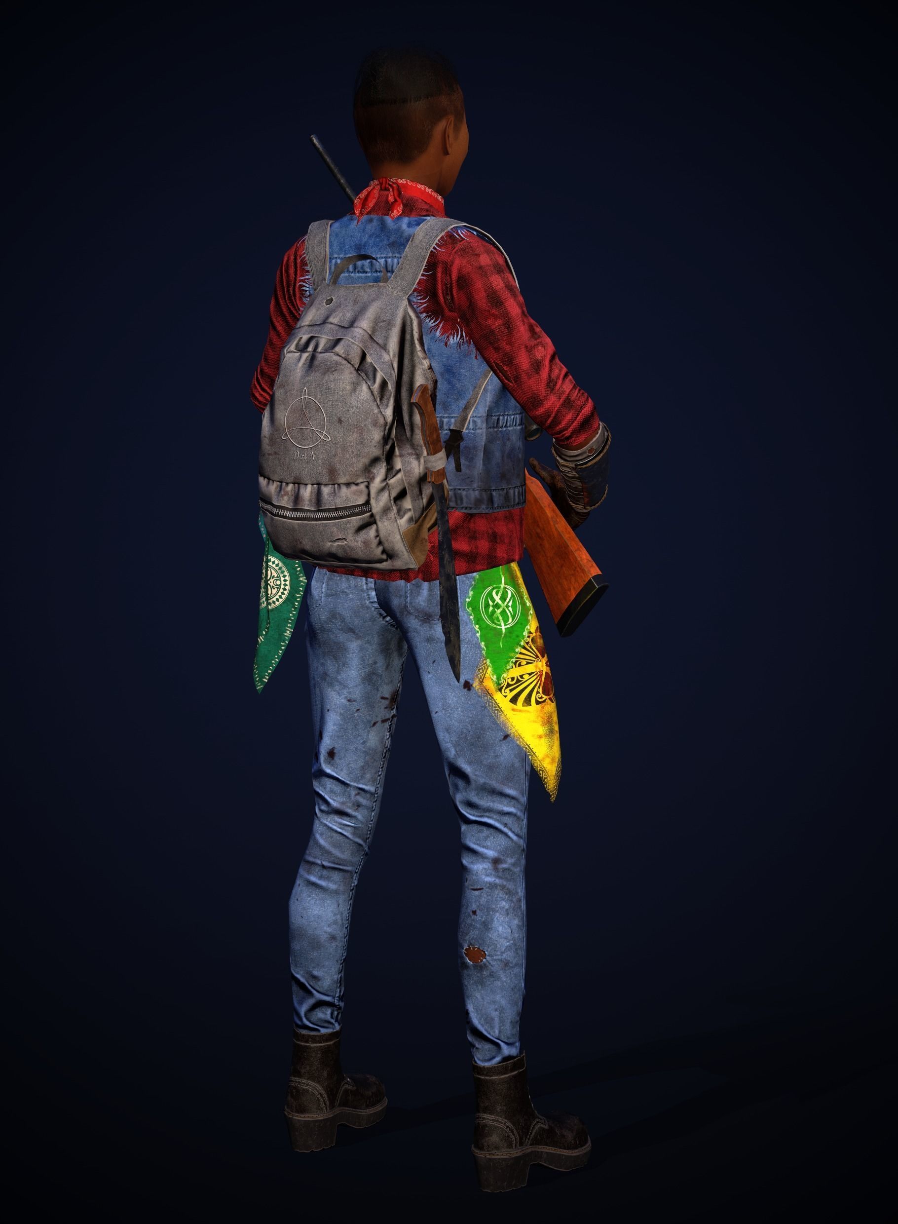 THE LAST WARRIOR Low-poly 3D model_5