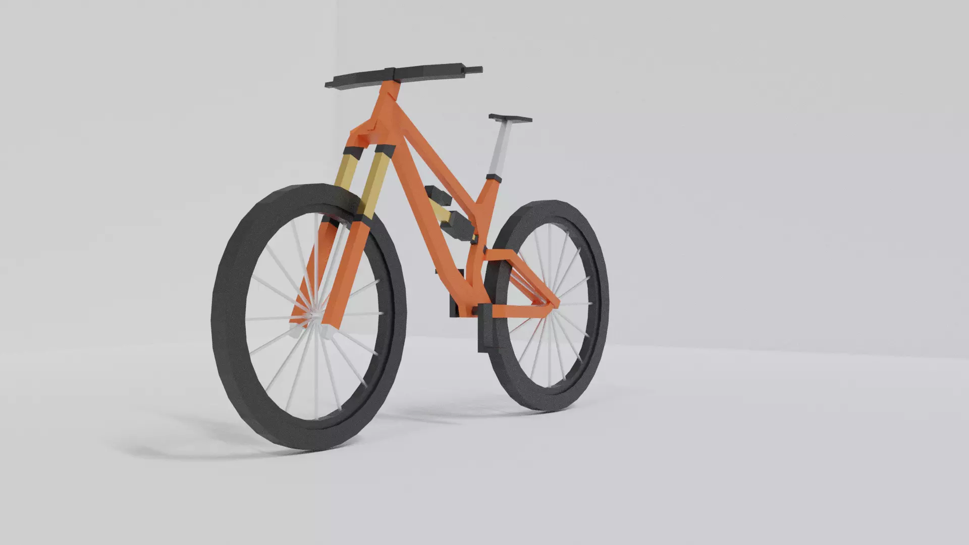 Mountain bike Low-poly 3D model
