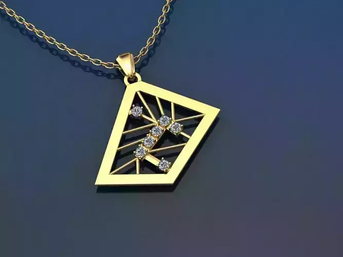 Fashion pendant in jewellery 3D print model