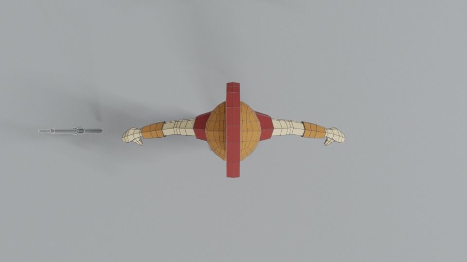 Low Poly Ancient Greek Warrior Low-poly 3D model_17